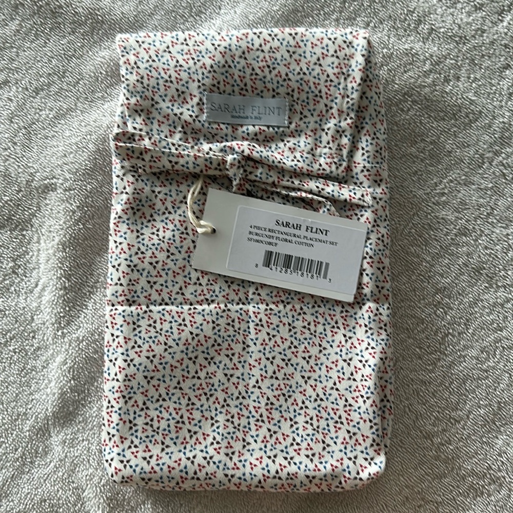 Sarah Flint Burgundy Floral placemat